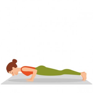 woman doing yoga plank straight armsexercises morning. Morning evening sport concept, place for text, sport, workout, gym, fitness health. Posture position in silhouette on studio white background. Young indonesian woman meditating, doing yoga pose and asana. Fitness girl enjoying yoga indoors in sport clothes, working out in gym class. Health and healing. Flat icon eps10 illustration vector art